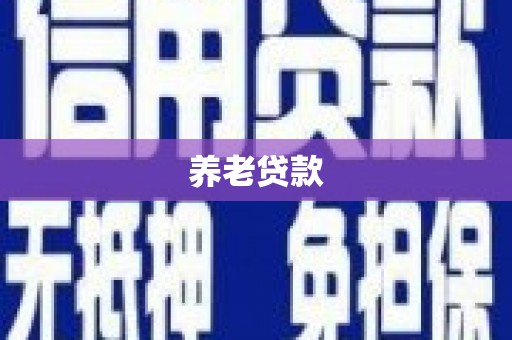 土城养老贷款