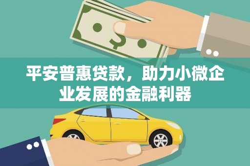 土城平安普惠贷款，助力小微企业发展的金融利器