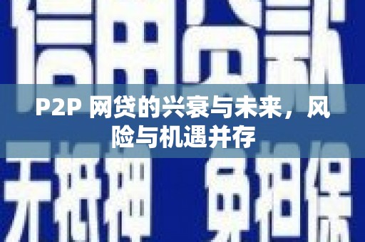 土城P2P 网贷的兴衰与未来，风险与机遇并存